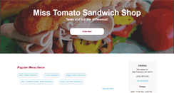 Desktop Screenshot of misstomatosandwichshop.com