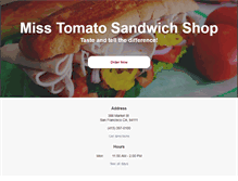 Tablet Screenshot of misstomatosandwichshop.com